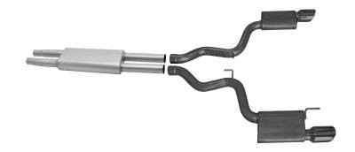Gibson Cat-Back Performance Exhaust for 2015–2017 Ford Mustang 3.7L – Dual Black Ceramic – 619015-B
