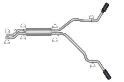 Gibson Cat-Back Exhaust for 2001–2006 Chevy Silverado / GMC Sierra 2500HD & 3500HD 6.0L / 8.1L – Dual Extreme Black (65009B)