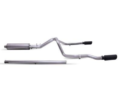 Gibson Cat-Back Performance Exhaust for 2019–2023 Chevy & GMC 1500 6.2L – Dual Split Black (65691B)