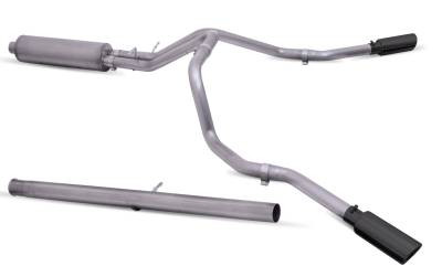 Gibson Cat-Back Performance Exhaust 2020–2026 Silverado & Sierra 2500HD / 3500HD 6.6L Gas – Dual Extreme Black – 65714B
