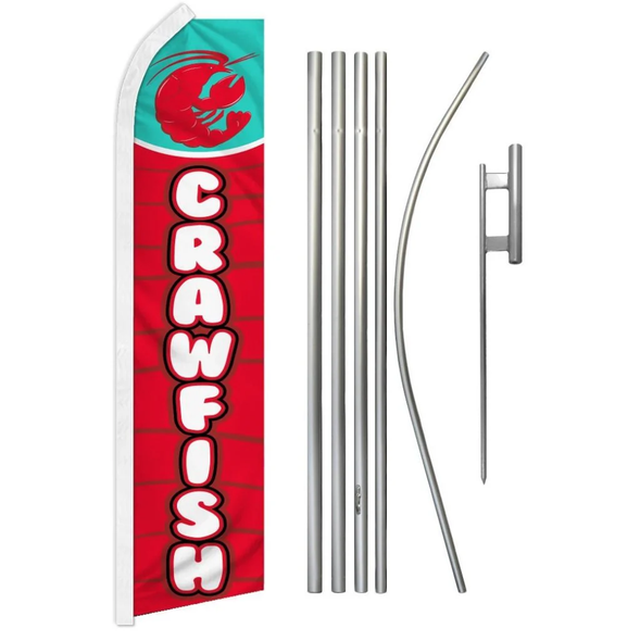 Crawfish Super Flag & Pole Kit