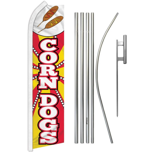 Corn Dogs Super Flag & Pole Kit