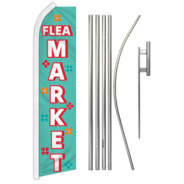 Flea Market (Flowers) Super Flag & Pole Kit