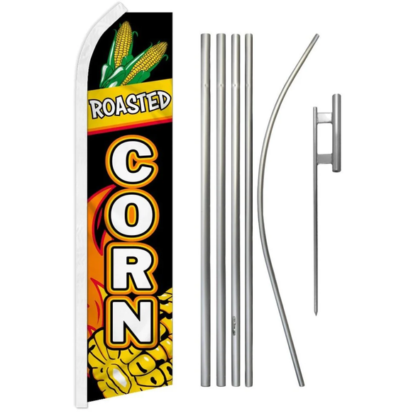 Roasted Corn Super Flag & Pole Kit