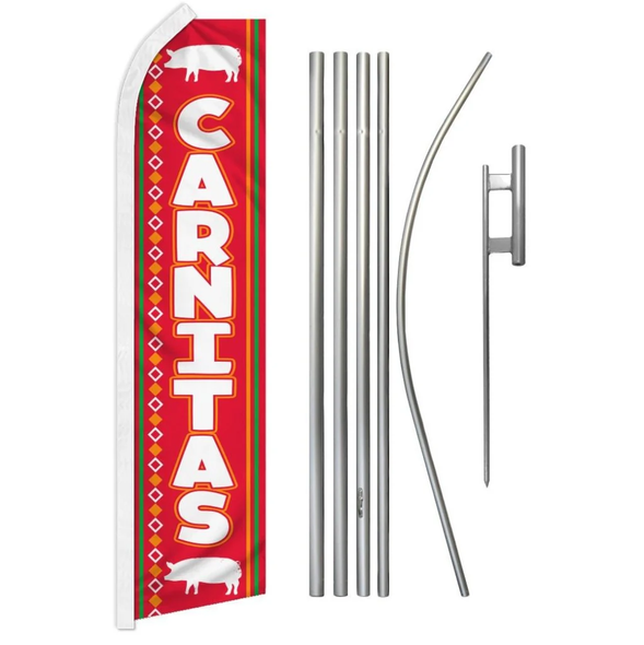 Carnitas Super Flag & Pole Kit