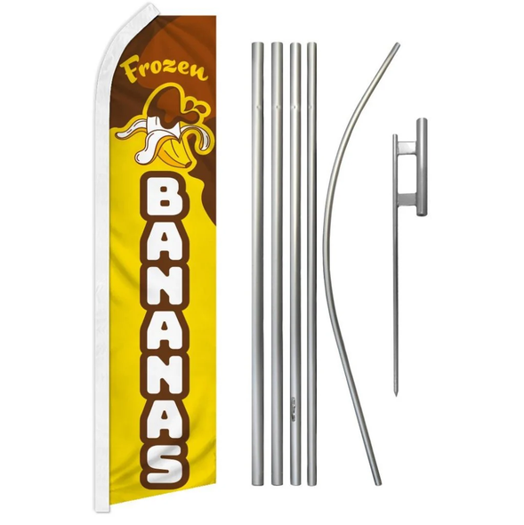 Frozen Bananas Super Flag & Pole Kit