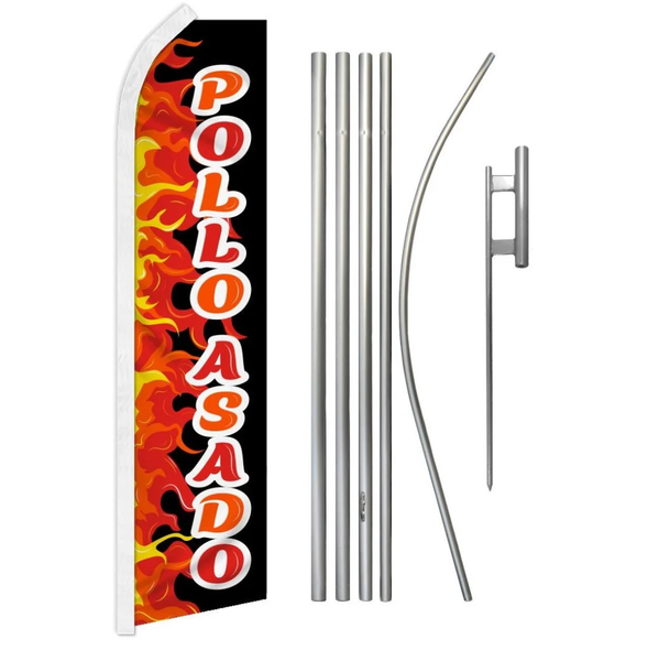 Pollo Asado Super Flag & Pole Kit