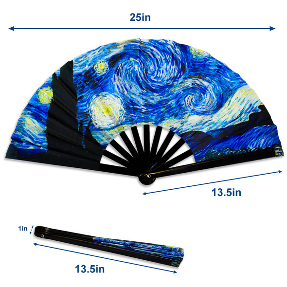 The Starry Night X-Large Hand Fan