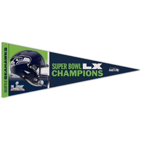 Seattle Seahawks Super Bowl LX Champions 12" X 30" Premium Pennant