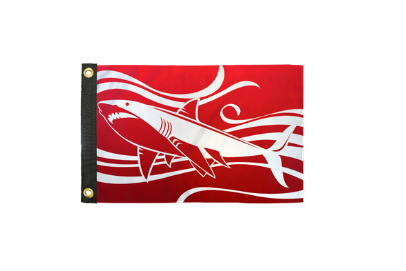 Shark 12x18 Inch Boat & Off-Road Whip Flag – UTV, SXS, Dune Buggy & Marine Flag