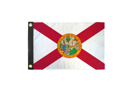 Florida 12x18 Inch Boat & Off-Road Whip Flag – State Flag for UTV, SXS, Dune Buggy & Marine Use