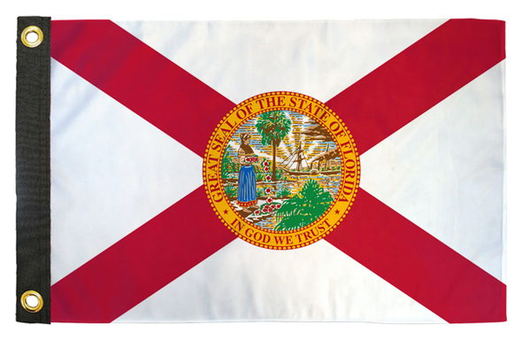 Florida 12x18 Inch Boat & Off-Road Whip Flag – State Flag for UTV, SXS, Dune Buggy & Marine Use