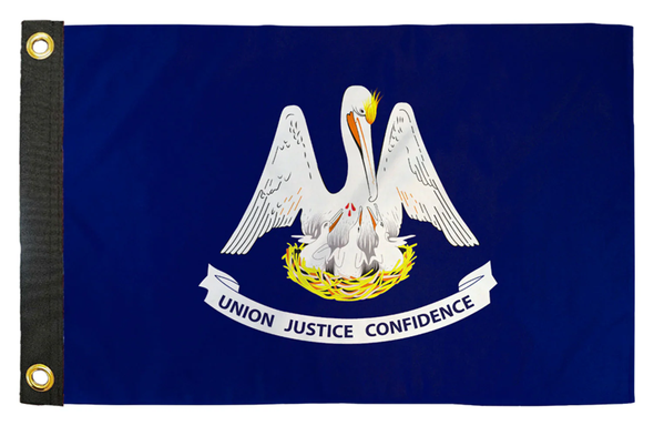 Louisiana 12x18 Inch Boat & Off-Road Whip Flag – State Flag for UTV, SXS, Dune Buggy & Marine Use