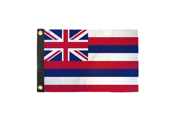 Hawaii 12x18 Inch Boat & Off-Road Whip Flag – Hawaiian State Flag for UTV, SXS, Dune Buggy & Marine Use