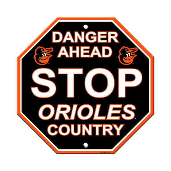 Baltimore Orioles Sign 12x12 Plastic Stop Sign