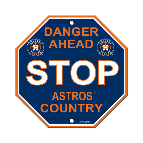 Houston Astros Sign 12x12 Plastic Stop Sign