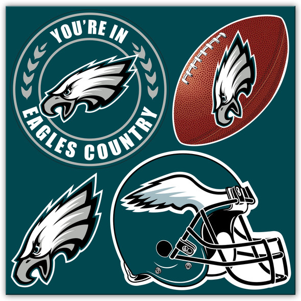 Philadelphia Eagles 4 Piece Magnet Set