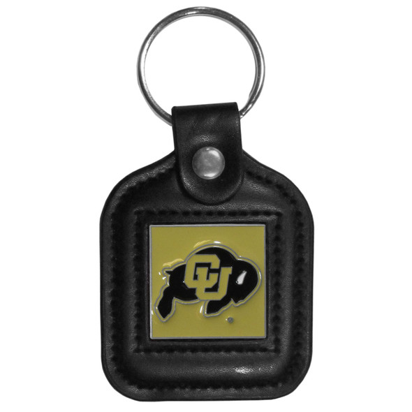 Colorado Buffaloes Square Leatherette Key Chain
