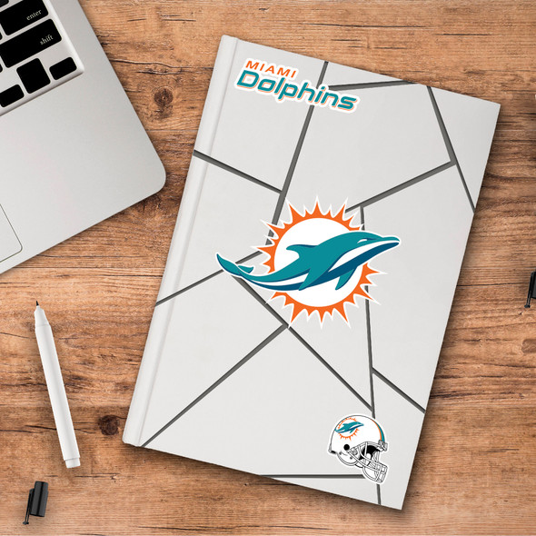 Miami Dolphins Decal 3-pk 3 Various Logos / Wordmark Aqua