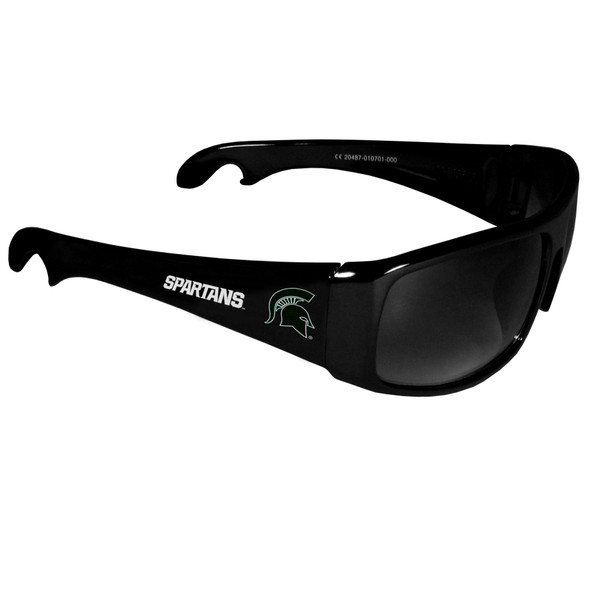 Michigan State Spartans Wrap Bottle Opener Sunglasses Michigan State Spartans Wrap Bottle Opener Sunglasses