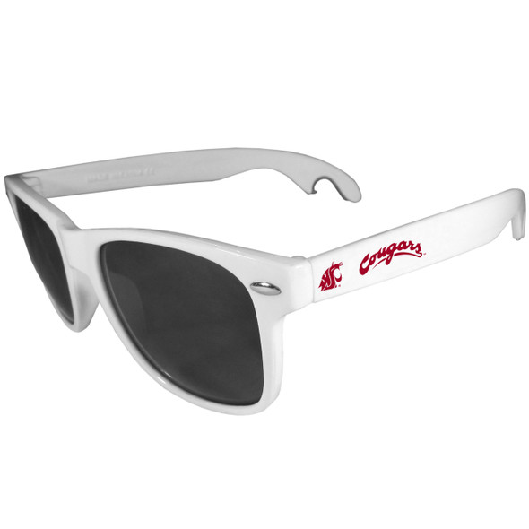 Washington State Cougars Beachfarer Bottle Opener Sunglasses, White