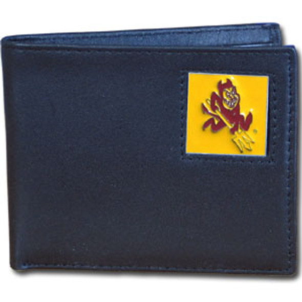 Arizona St. Sun Devils Leather Bi-fold Wallet Packaged in Gift Box Arizona St. Sun Devils Leather Bi-fold Wallet Packaged in Gift Box