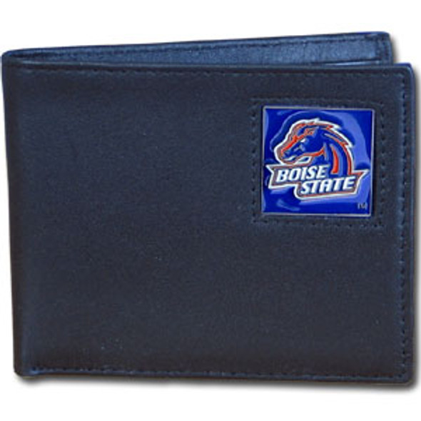 Boise St. Broncos Leather Bi-fold Wallet Packaged in Gift Box Boise St. Broncos Leather Bi-fold Wallet Packaged in Gift Box
