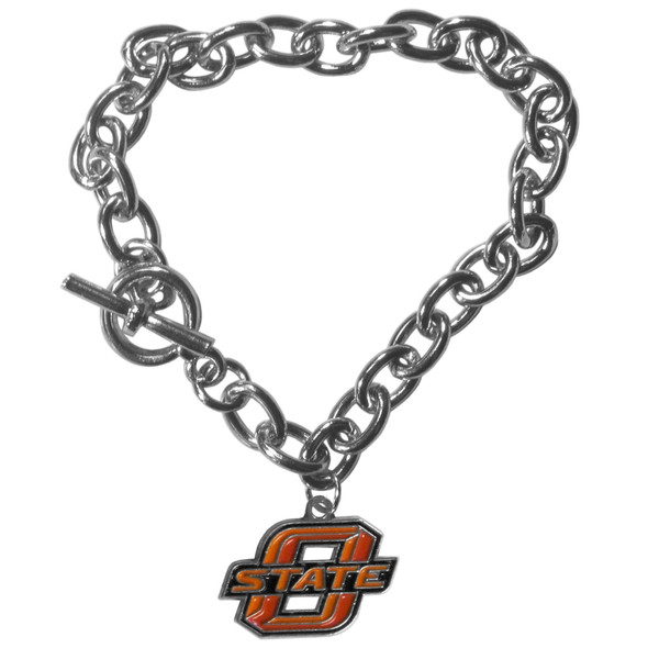 Oklahoma State Cowboys Charm Chain Bracelet Oklahoma State Cowboys Charm Chain Bracelet