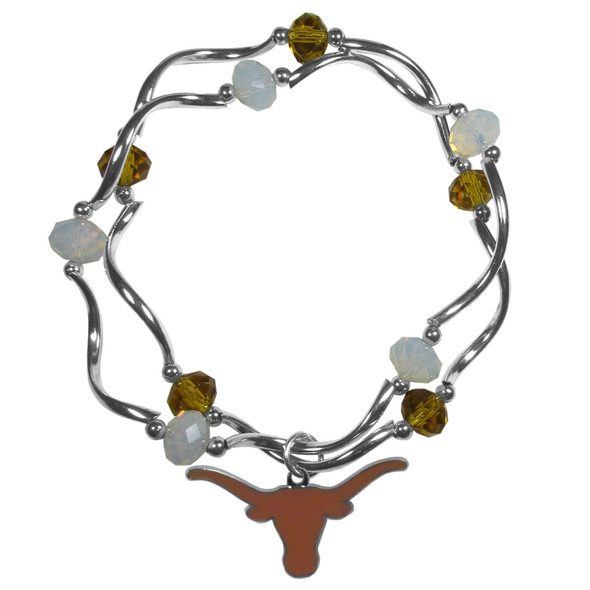 Texas Longhorns Crystal Bead Bracelet