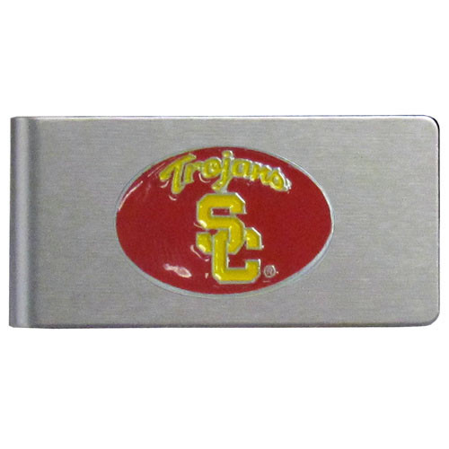 USC Trojans Brushed Metal Money Clip