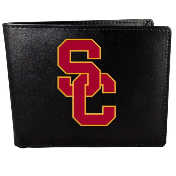 USC Trojans Leather Bi-fold Wallet, Large Logo
