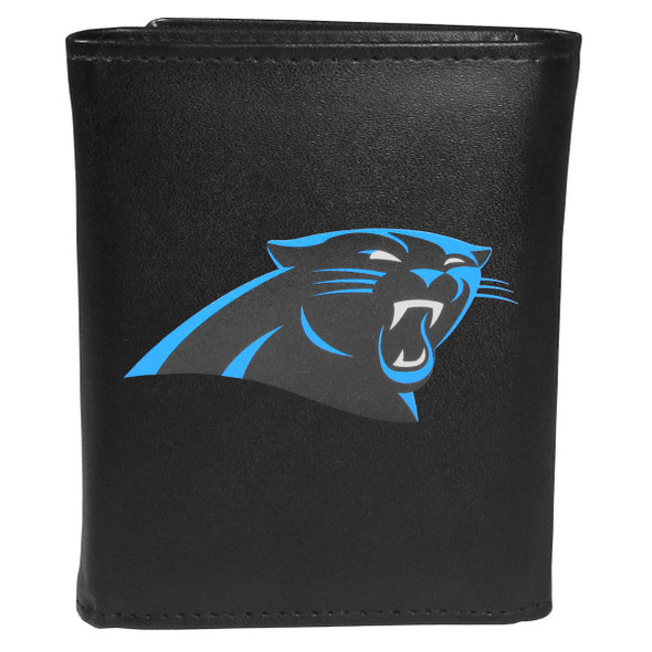 Carolina Panthers Tri-fold Wallet Large Logo Carolina Panthers Tri-fold Wallet Large Logo
