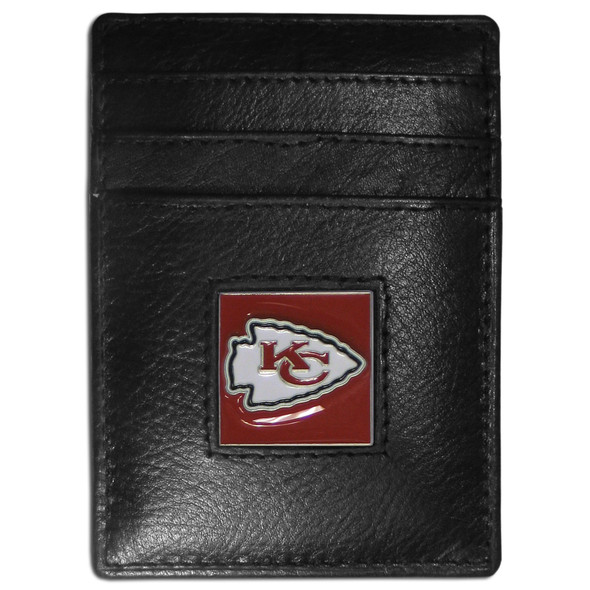 Kansas City Chiefs Leather Money Clip/Cardholder Packaged in Gift Box