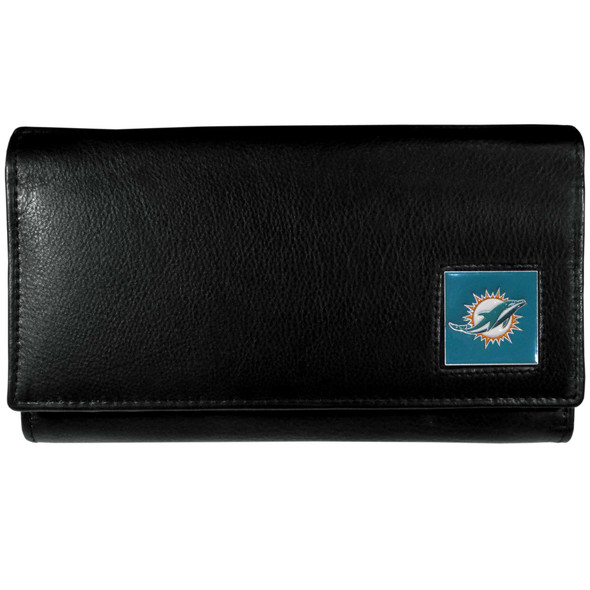 Miami Dolphins Leather Women's Wallet Miami Dolphins Leather Women's Wallet
