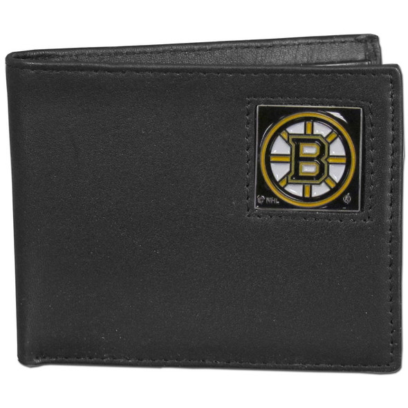 Boston Bruins¬Æ Leather Bi-fold Wallet Packaged in Gift Box