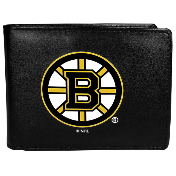 Boston Bruins¬Æ Leather Bi-fold Wallet, Large Logo