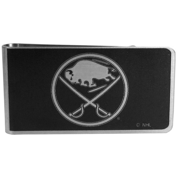 Buffalo Sabres® Black and Steel Money Clip