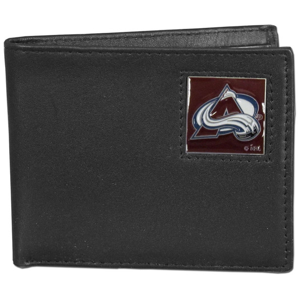 Colorado Avalanche® Leather Bi-fold Wallet Packaged in Gift Box Colorado Avalanche® Leather Bi-fold Wallet Packaged in Gift Box