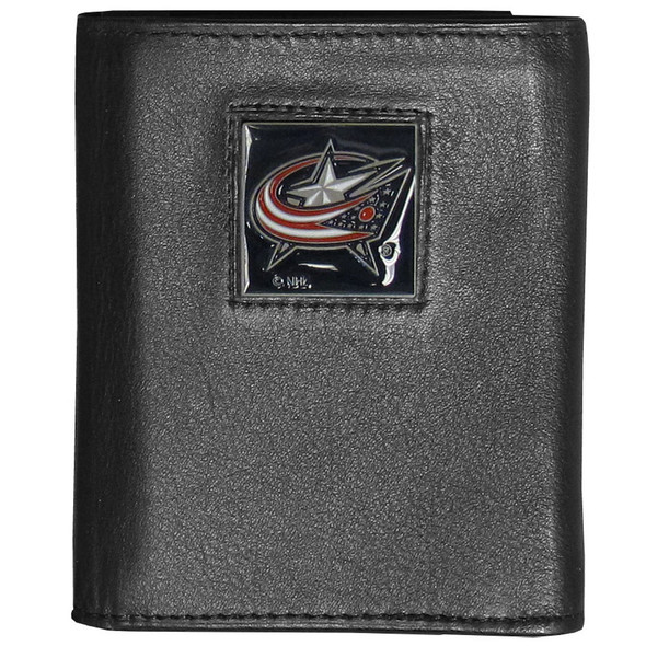 Columbus Blue Jackets¬Æ Deluxe Leather Tri-fold Wallet