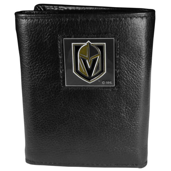 Las Vegas Golden Knights¬Æ Deluxe Leather Tri-fold Wallet