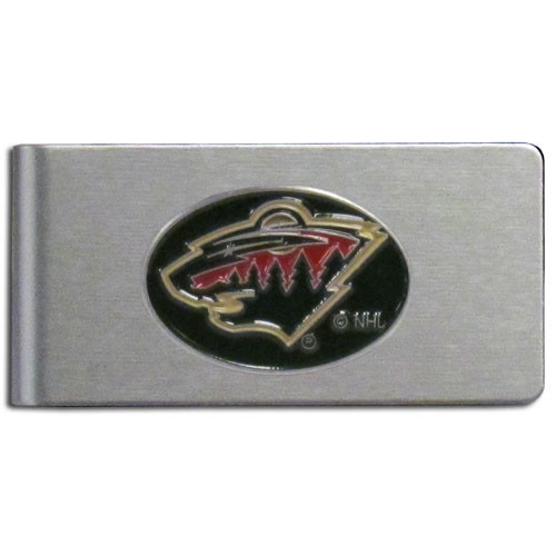 Minnesota Wild® Brushed Metal Money Clip