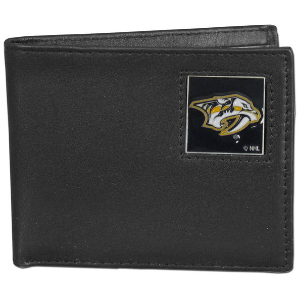 Nashville Predators¬Æ Leather Bi-fold Wallet Packaged in Gift Box