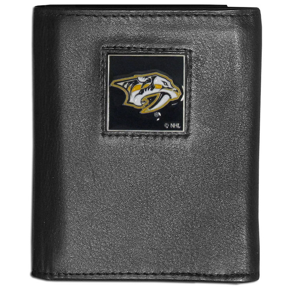 Nashville Predators¬Æ Leather Tri-fold Wallet