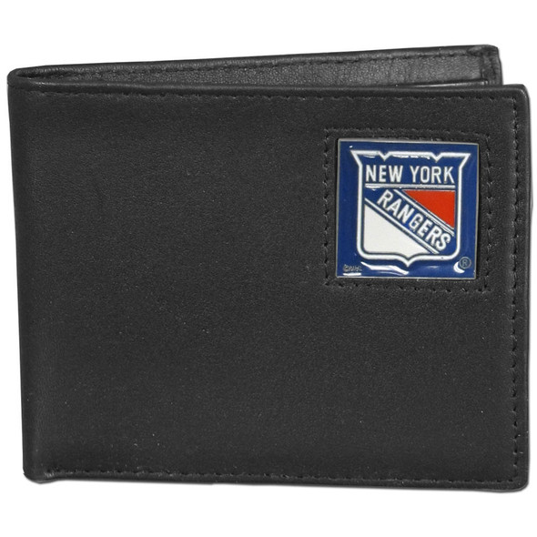New York Rangers® Leather Bi-fold Wallet Packaged in Gift Box