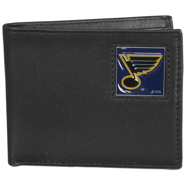 St. Louis Blues¬Æ Leather Bi-fold Wallet Packaged in Gift Box