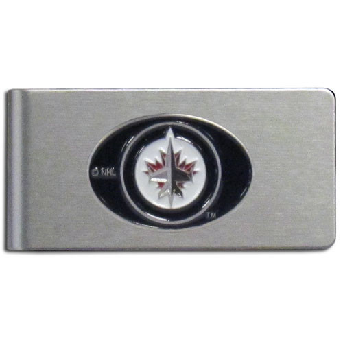 Winnipeg Jets¬ô Brushed Metal Money Clip