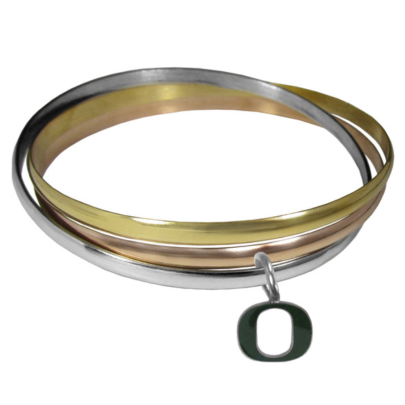 Oregon Ducks Tri-color Bangle Bracelet