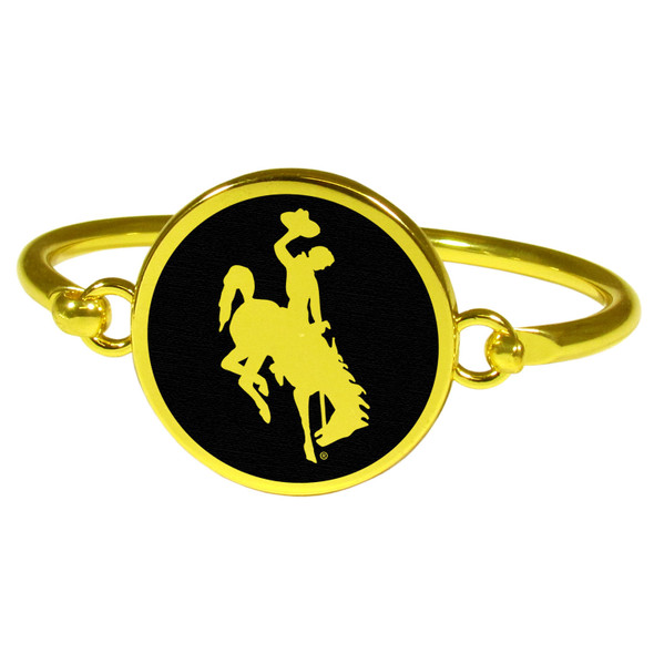 Wyoming Cowboy Gold Tone Bangle Bracelet