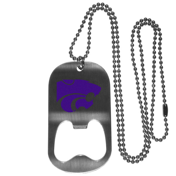 Kansas St. Wildcats Bottle Opener Tag Necklace Kansas St. Wildcats Bottle Opener Tag Necklace