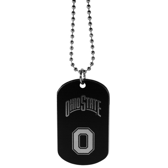 Ohio St. Buckeyes Chrome Tag Necklace